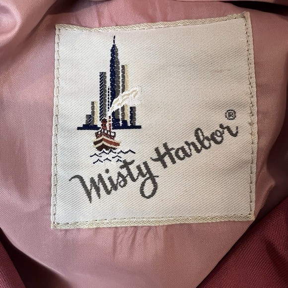 Misty Harbor Trench Rain Coat Women's Size 20 Petite Lined Union Made‎ Mauve - Picture 3 of 10